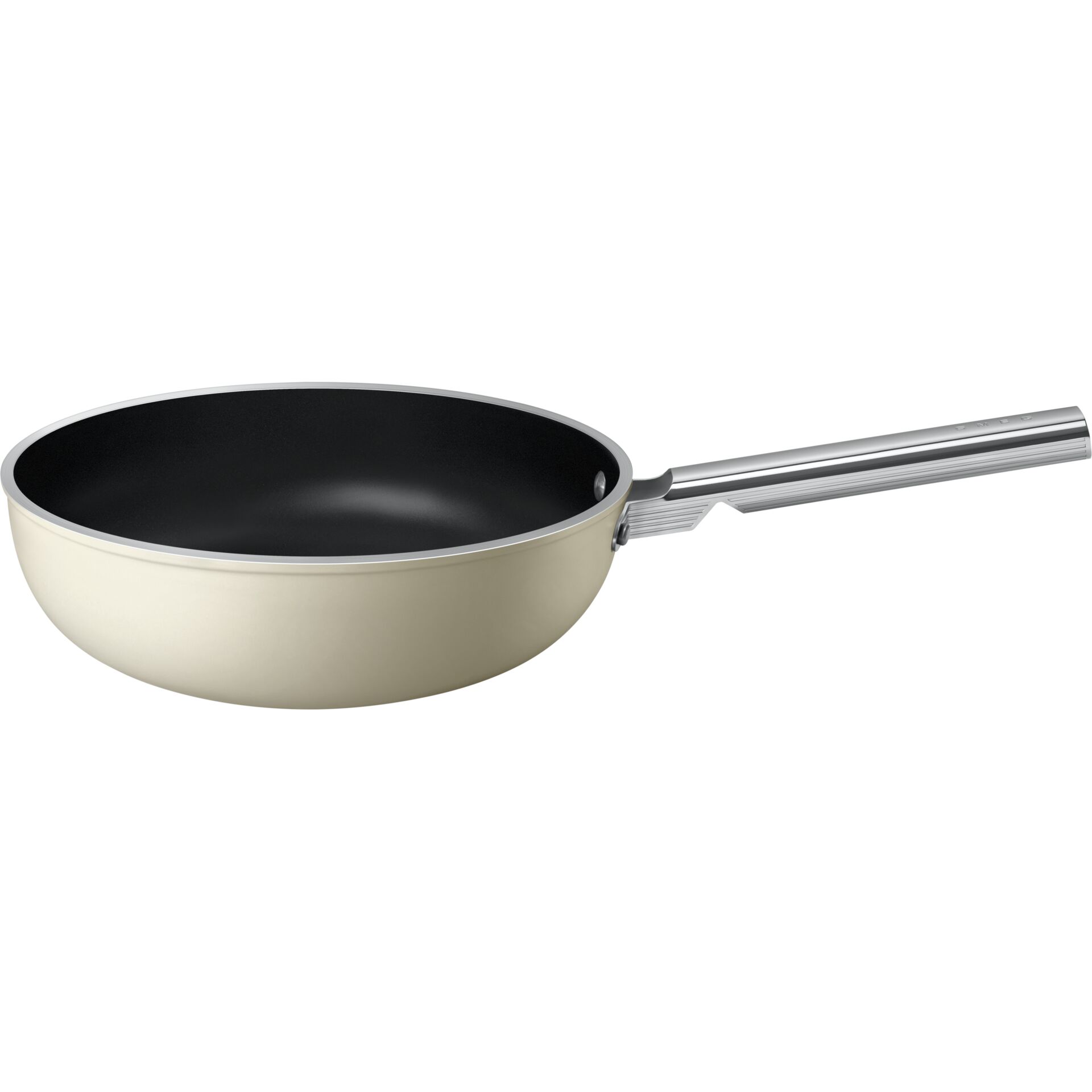 Pfanne, Bratpfanne, Antihaft, Edelstahlgriff, Beige