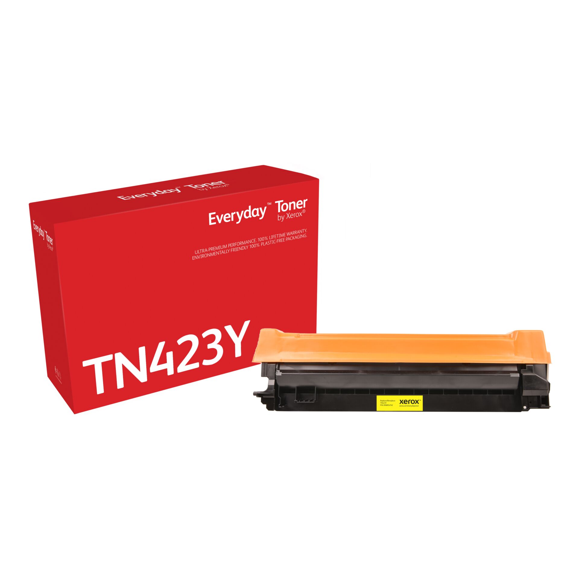 Toner, TN423Y, Xerox, Drucker Toner, Orangene Abdeckung