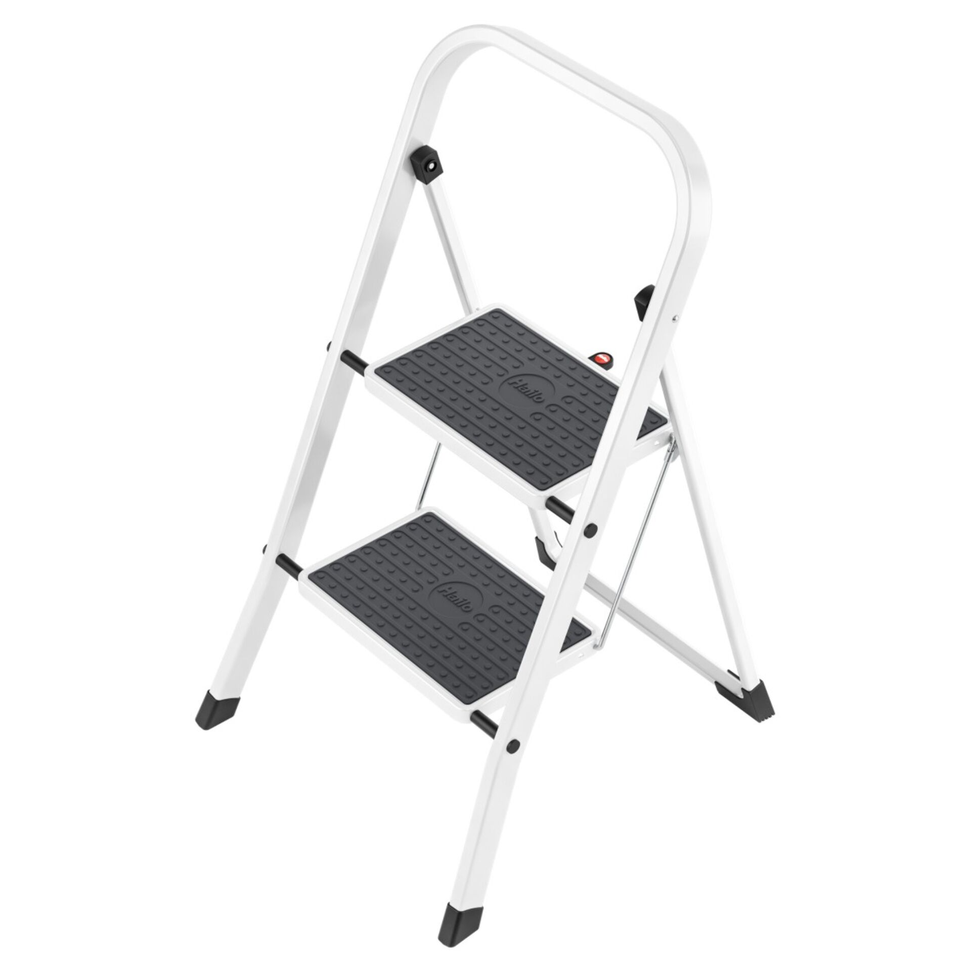 Trittleiter, 2-stufig, GfK-Stegstep, Anti-Rutsch, Alu-Stehleiter