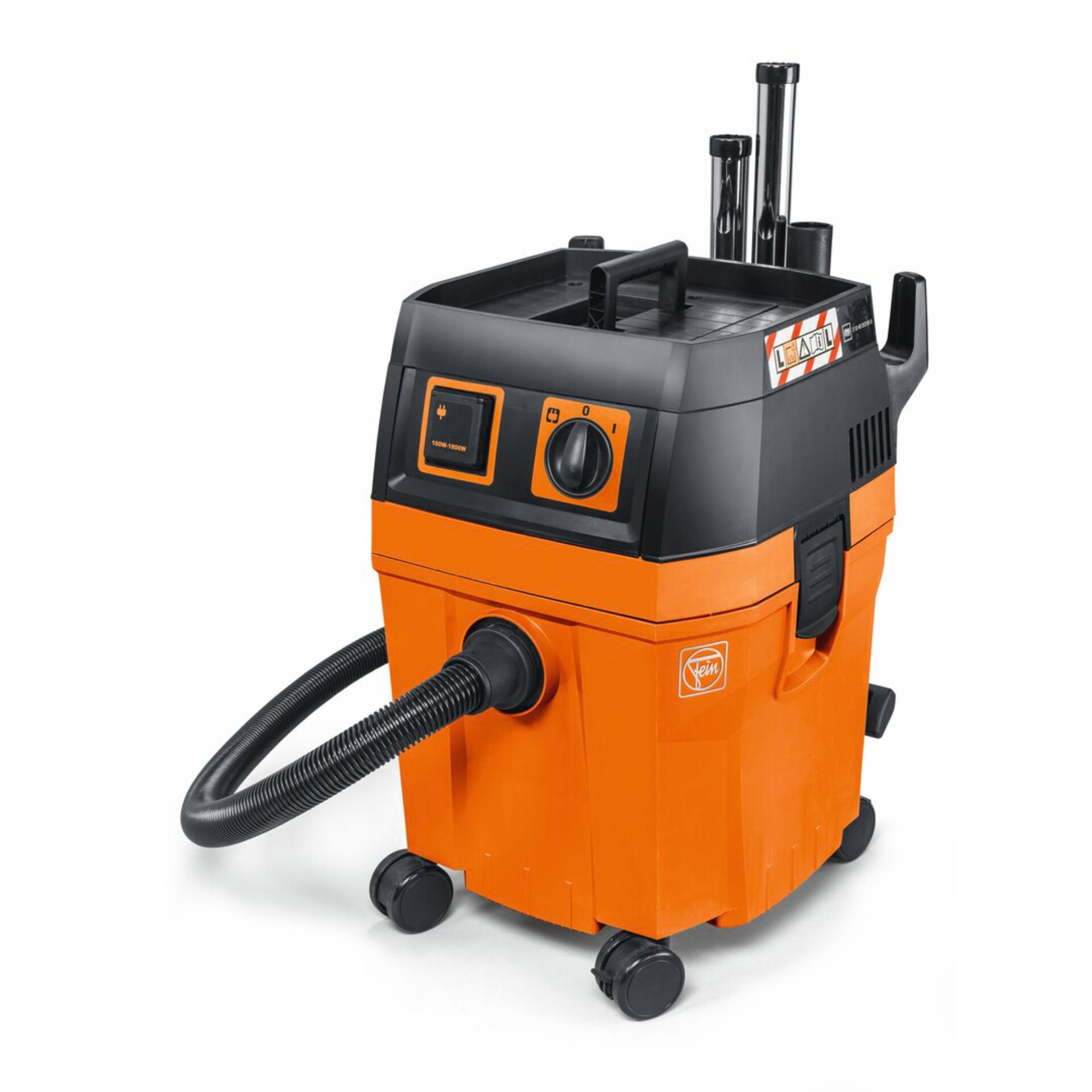 Staubsauger, Kraftstrom, Industriestaubsauger, Gehäuse orange, Feinfilter?