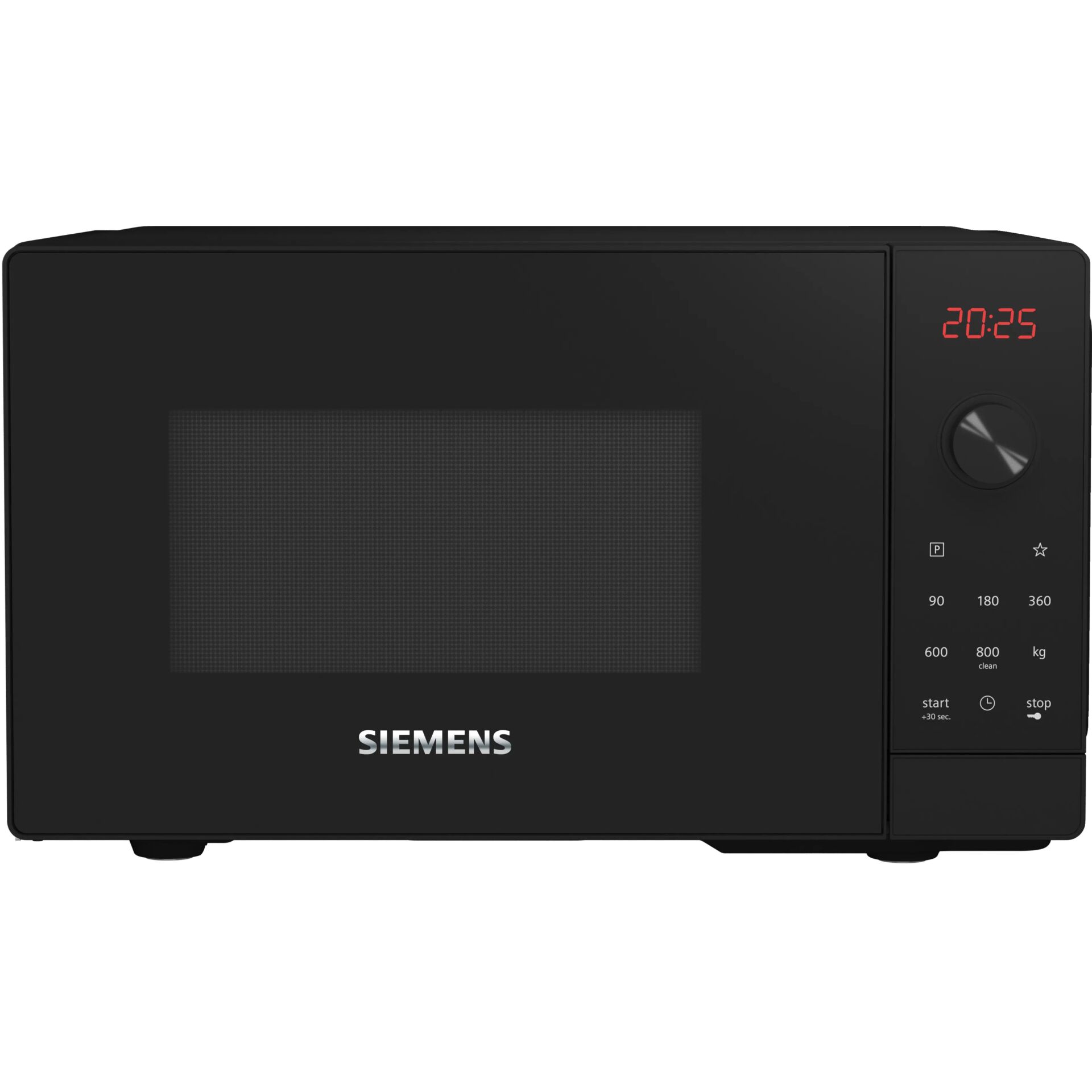 Mikrowelle, schwarz, digitale Uhr, kompakt, Siemens