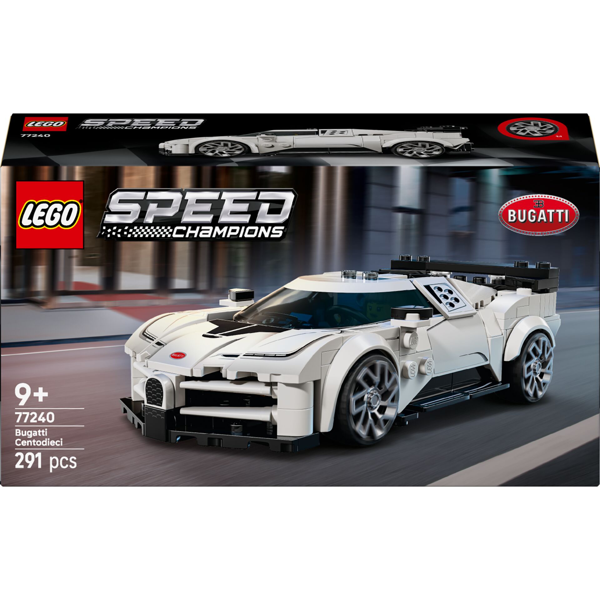LEGO, Speed Champions, Weißes Auto, Spielzeugauto, 291 Teile