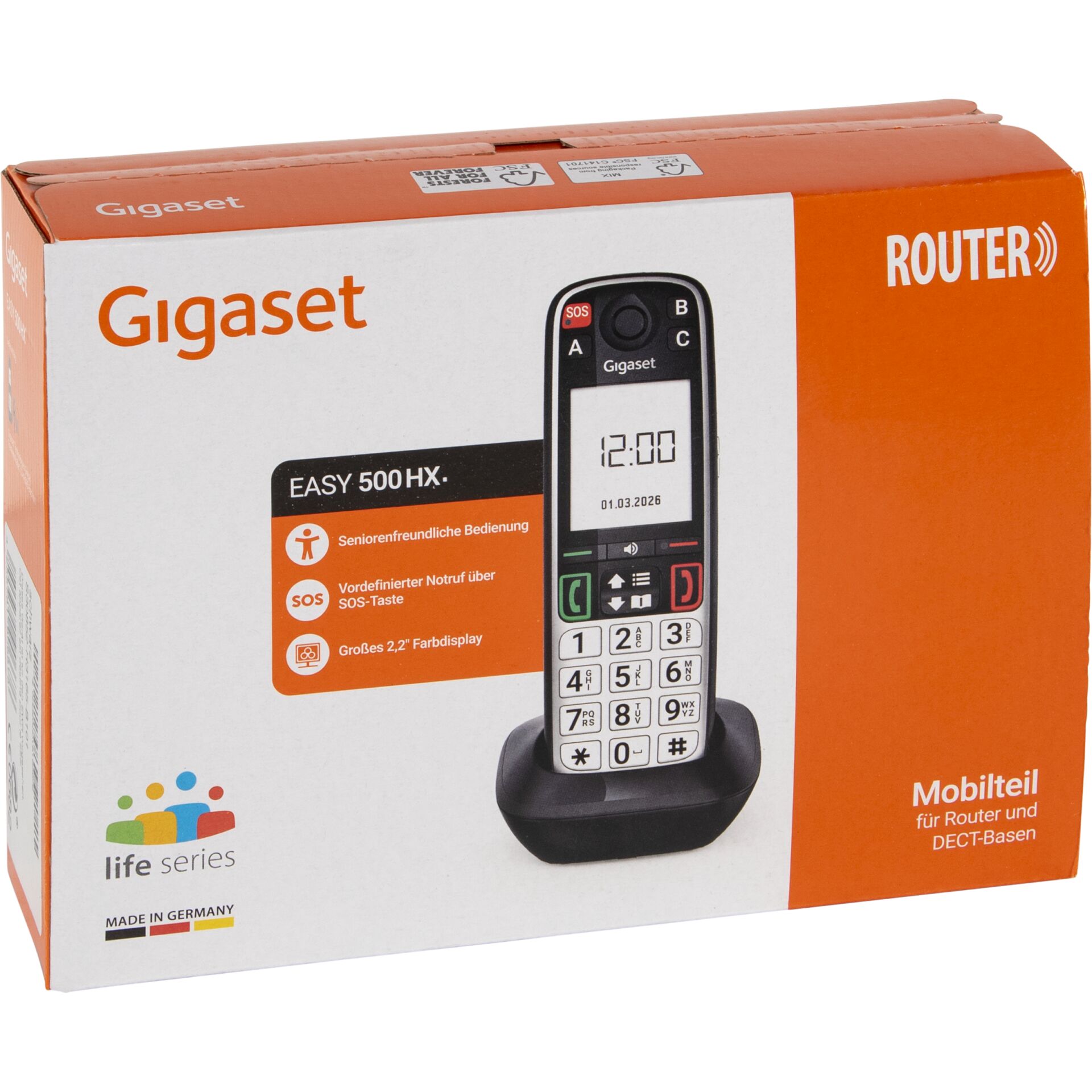Gigaset, Easy 500HX, Telefon, DECT, Router-Mobilteil