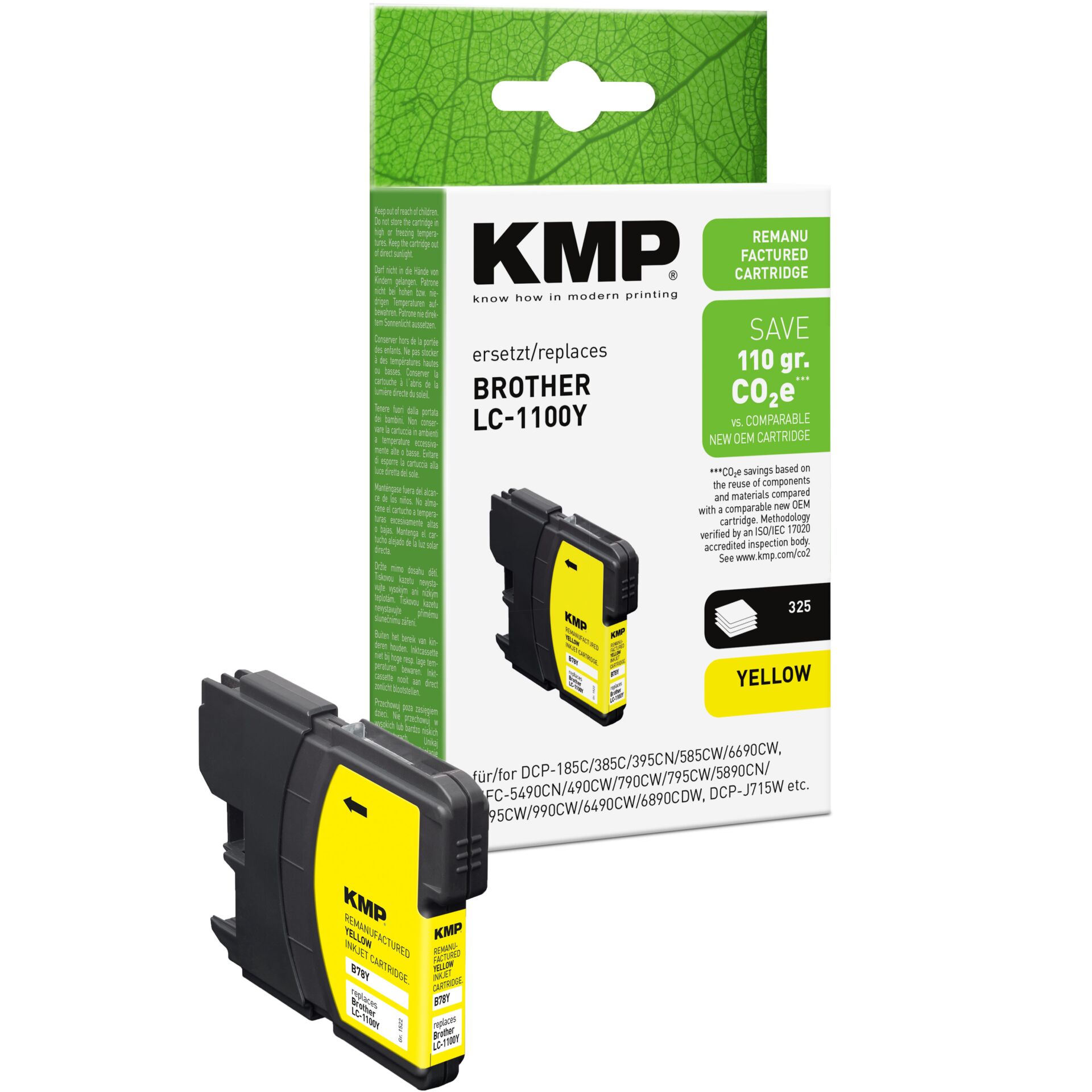 Adapter, Elektronik, QR Code, keeping, Druckerpatrone, gelb, Tinte, remanufacturiert