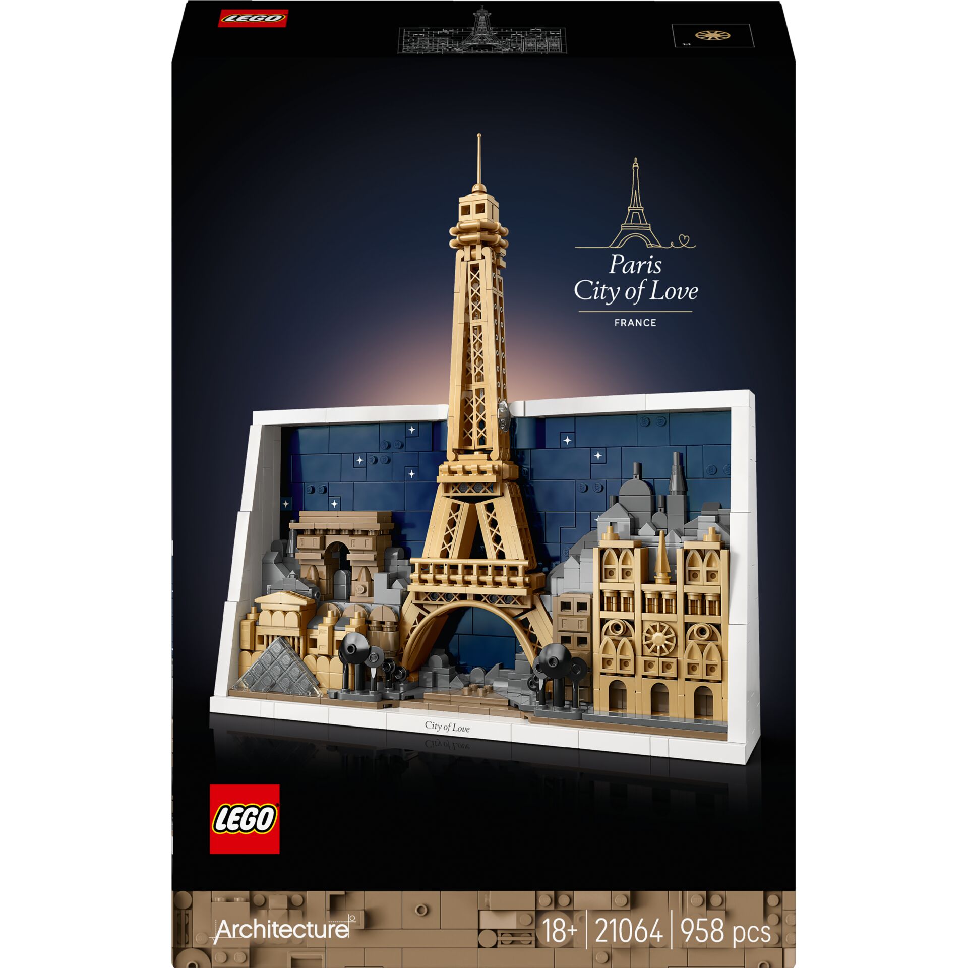 LEGO Architektur, Eiffelturm, Paris Lore, Kunststeinbau, Rekonstruktion
