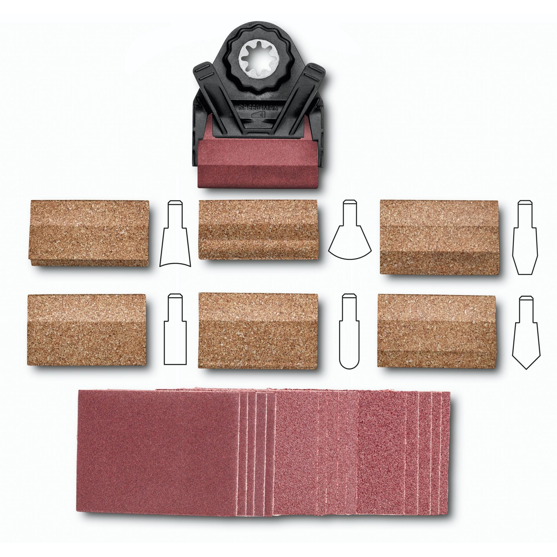 Schleifmittel, Schleifklotz, Schleifscheiben, Schleifblock, Schleifpapier