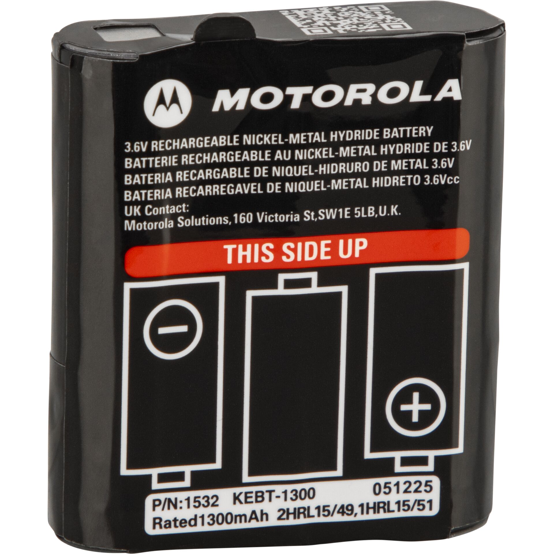 Batterie, Nickel‑Metallhydrid, 3,6V, Rundform, P/N:1532