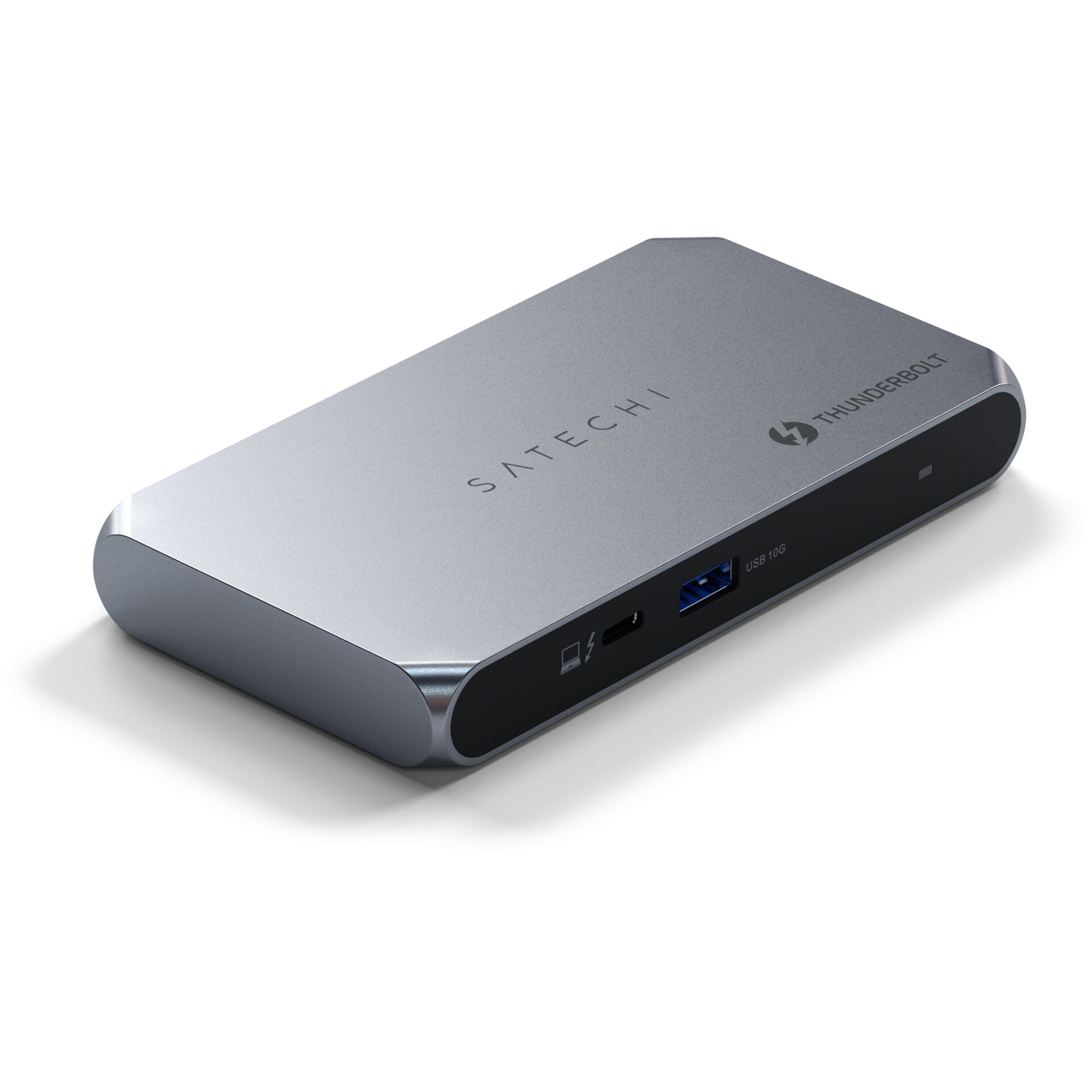USB-C-Hub, Thunderbolt, Aluminium, Silber, Kompakt