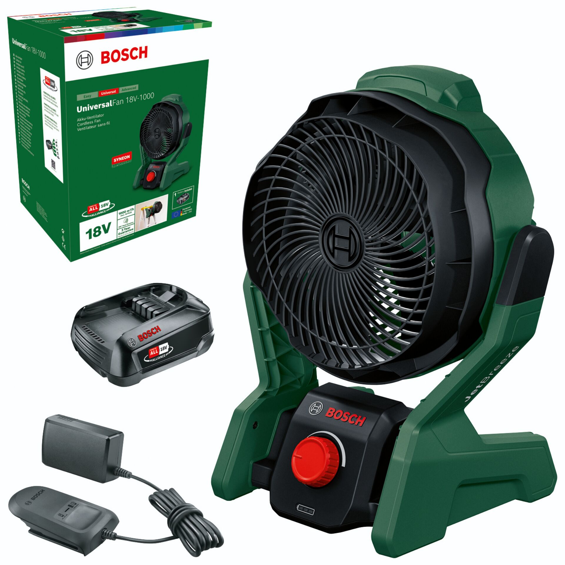 Ventilator, Tischventilator, Akku, 18V, Bosch