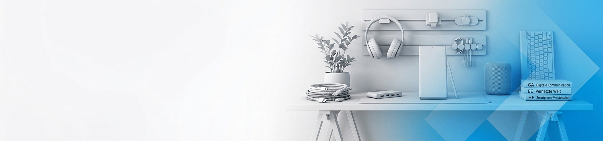 Kopfhörer, Smartphone, Schreibtisch, Pflanze, Lampe, kopfhörer, ladehub, pflanze, schreibtisch-setup, buecher