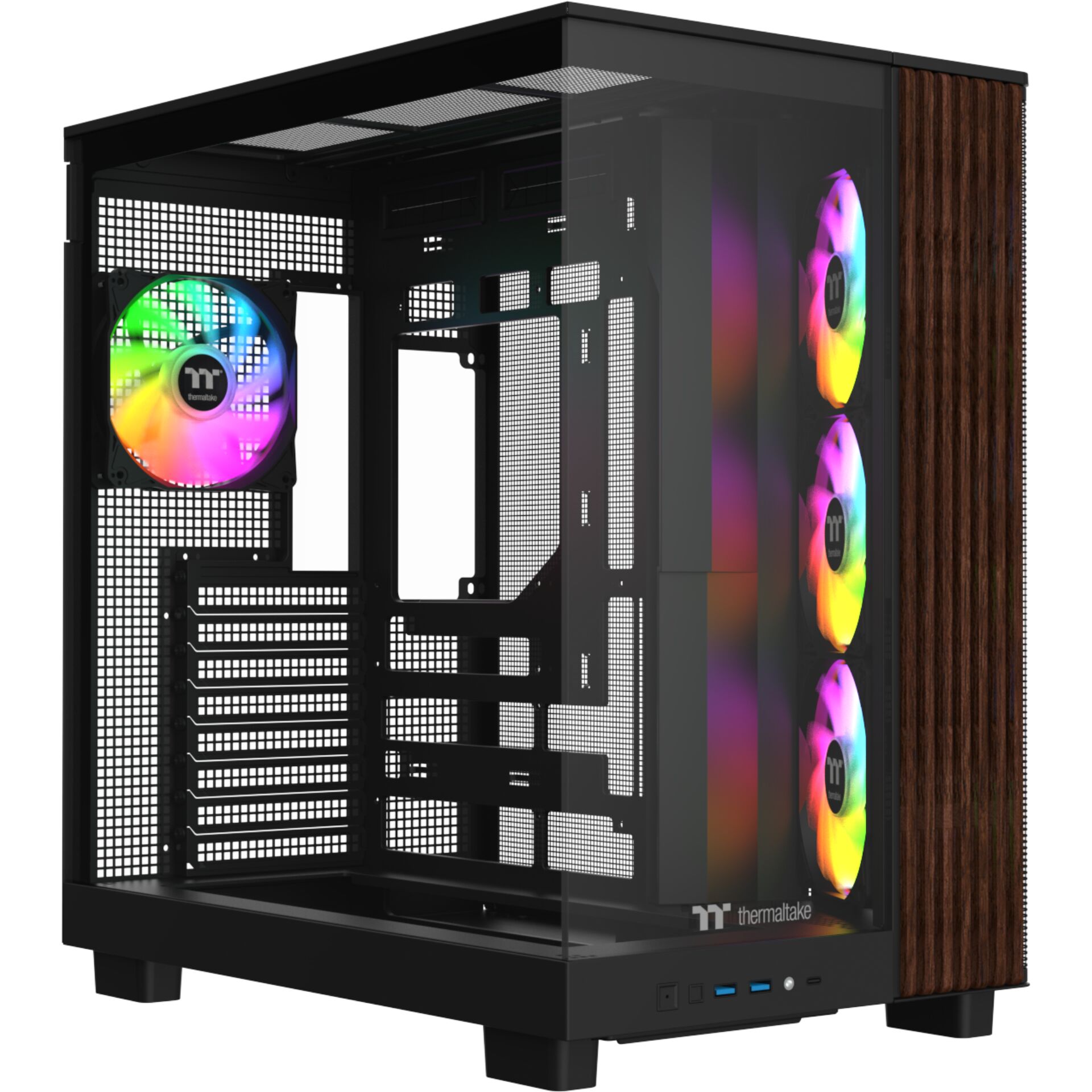PC-Case, Mid-Tow, Glass Panel, RGB Fans, ATX Tower