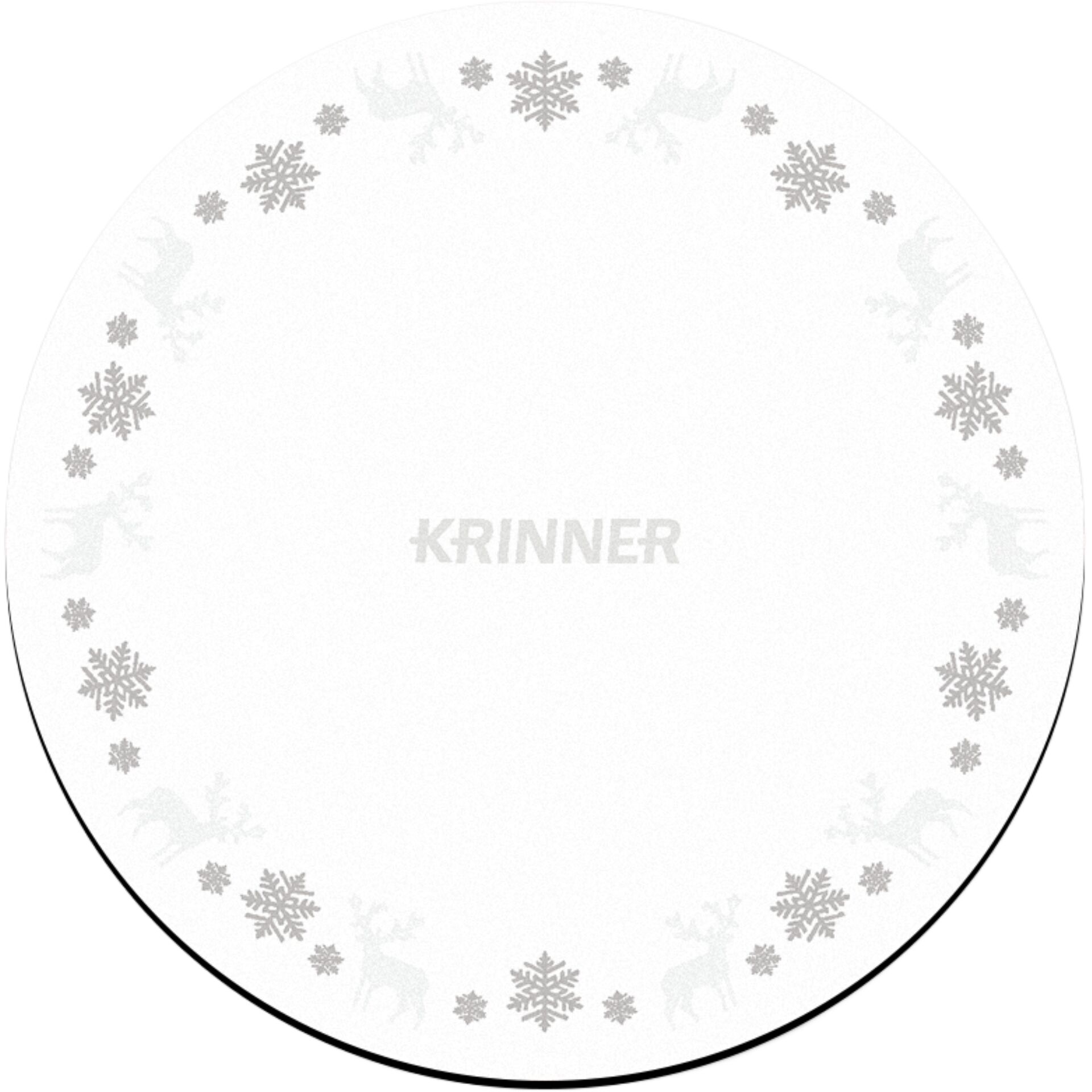 coaster,  circular,  snowflake border,  Krinner,  white