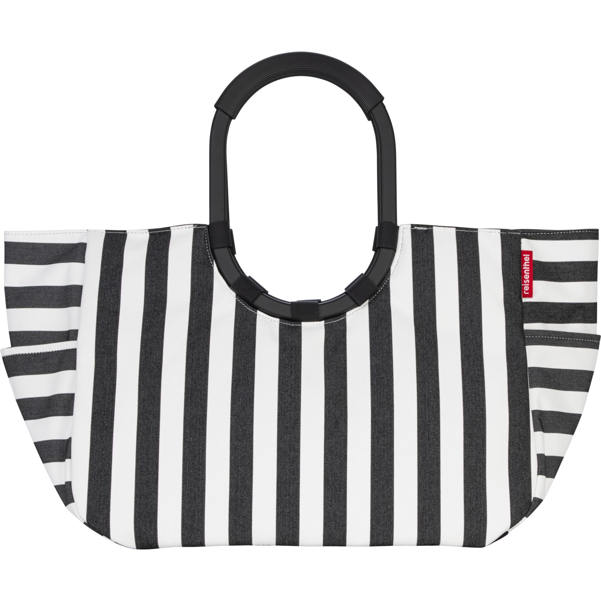 Strandtasche, Großtasche, Schwarz-Weiß Streifen, Henkeltasche, Reisenthel, Kunstlederriemen