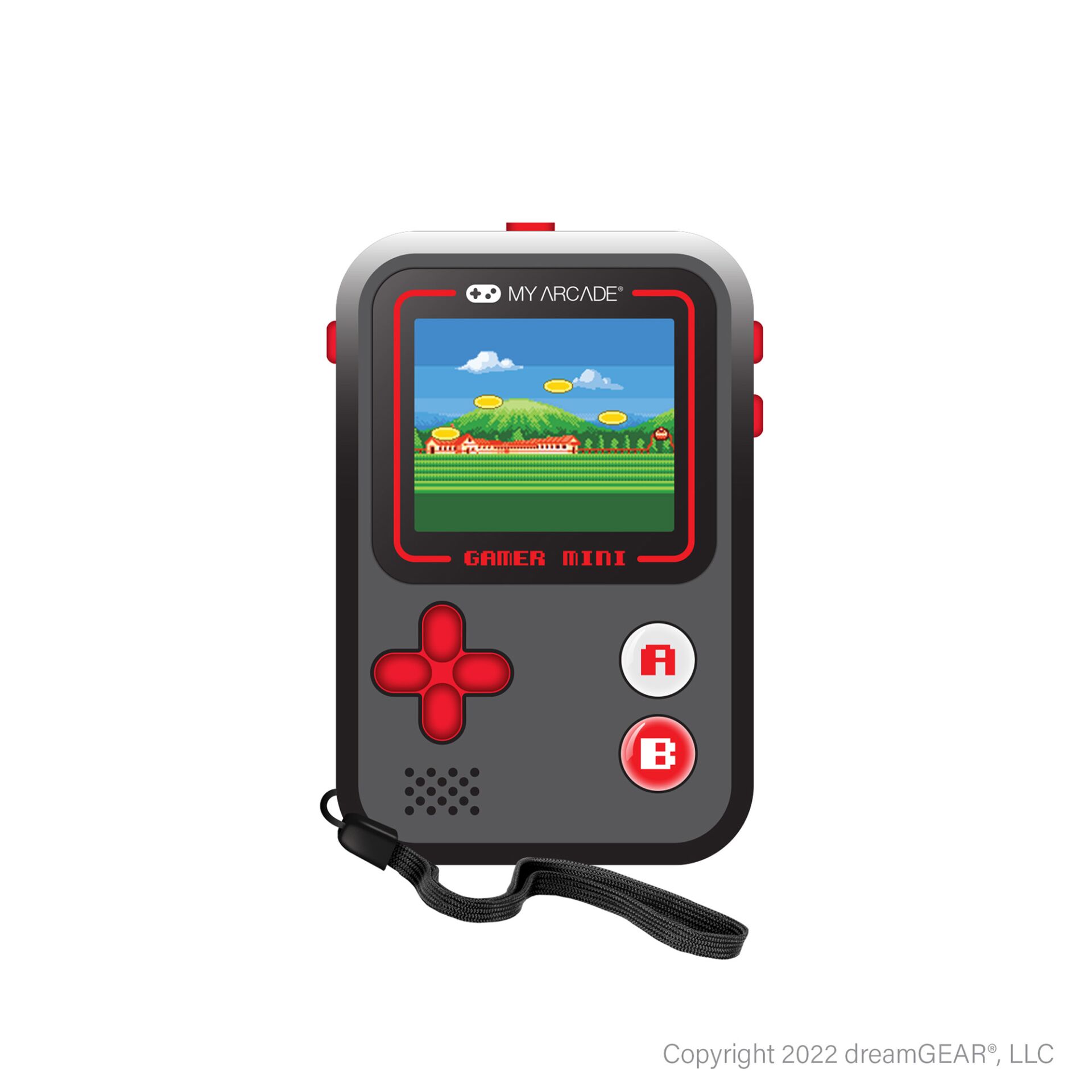 handheld console, mini game, retro handheld, digital screen, strap included