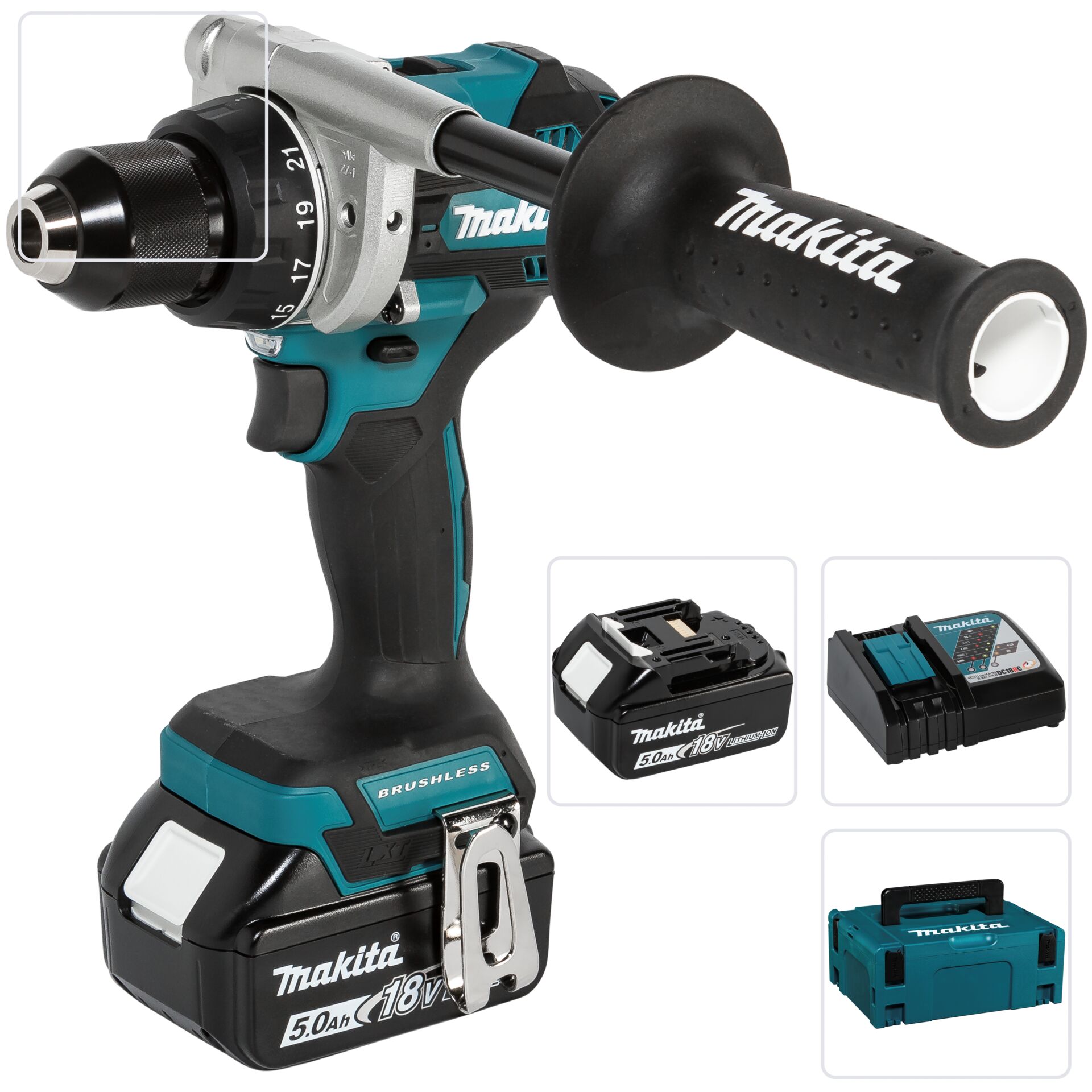Akku-Bohrschrauber, Schlagbohrer, 18V, Brushless, Makita