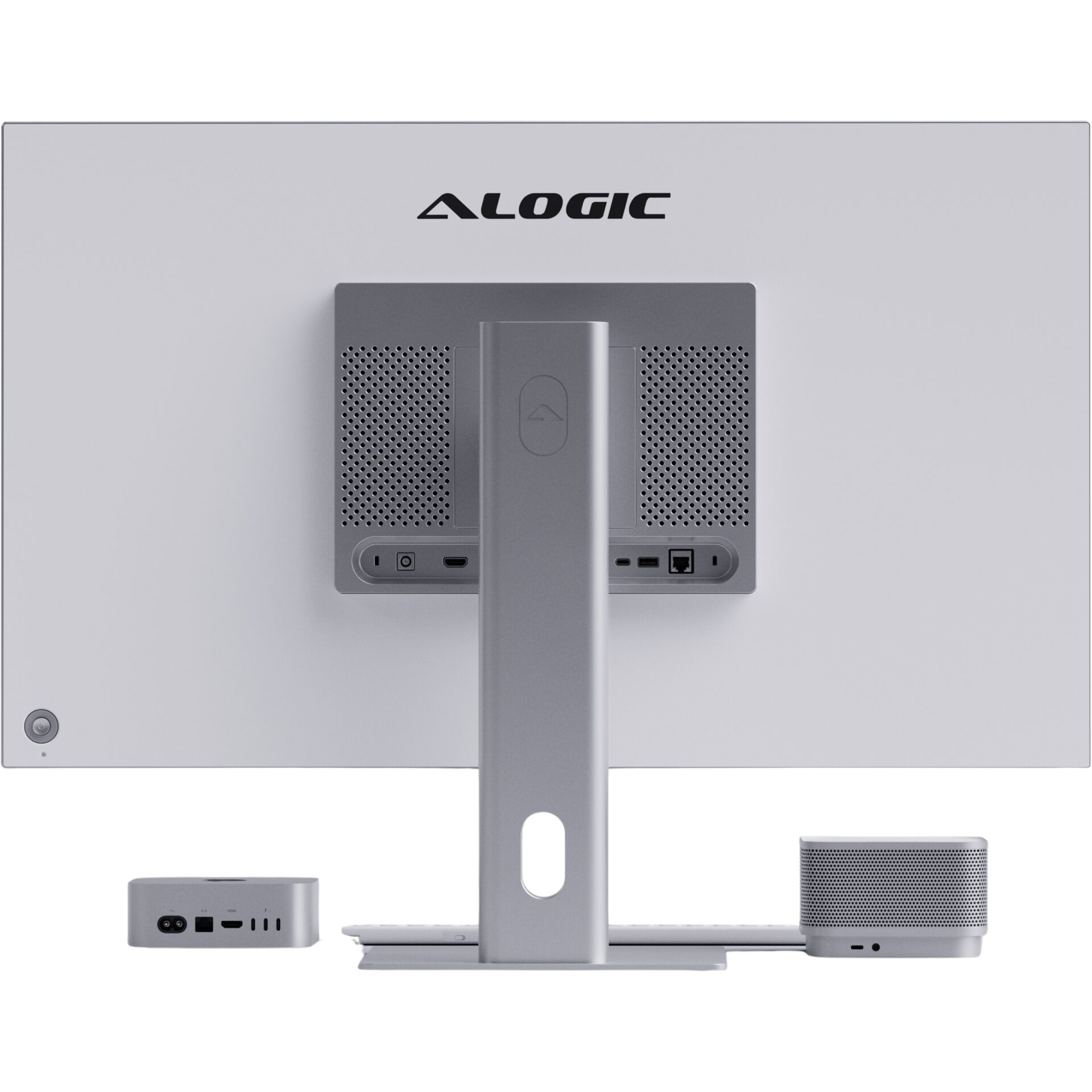 All-in-one, Desktop, Monitorständer, Lautsprecher, Anschlüsse
