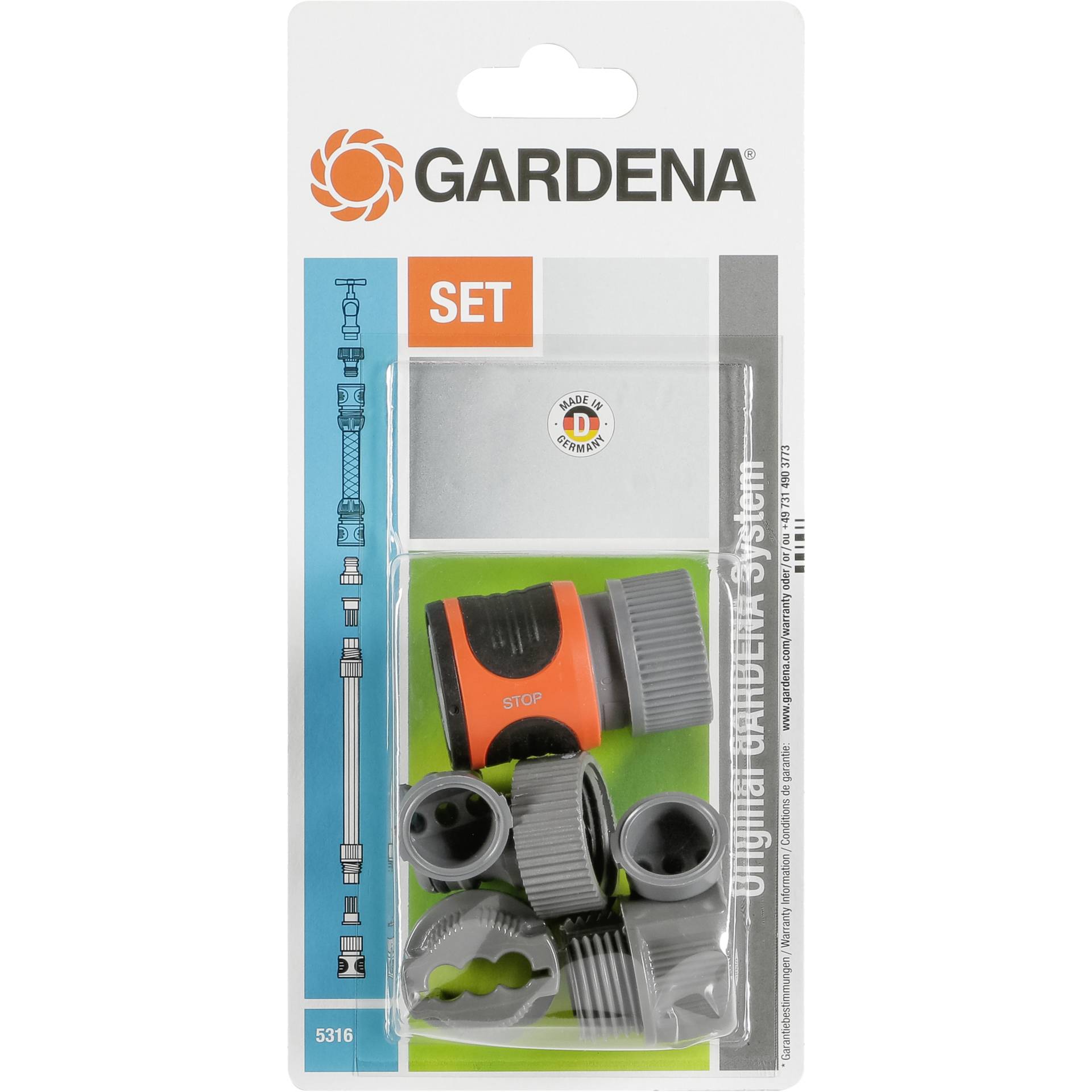 Gardena Schlauch-Regner-  Anschluss Set