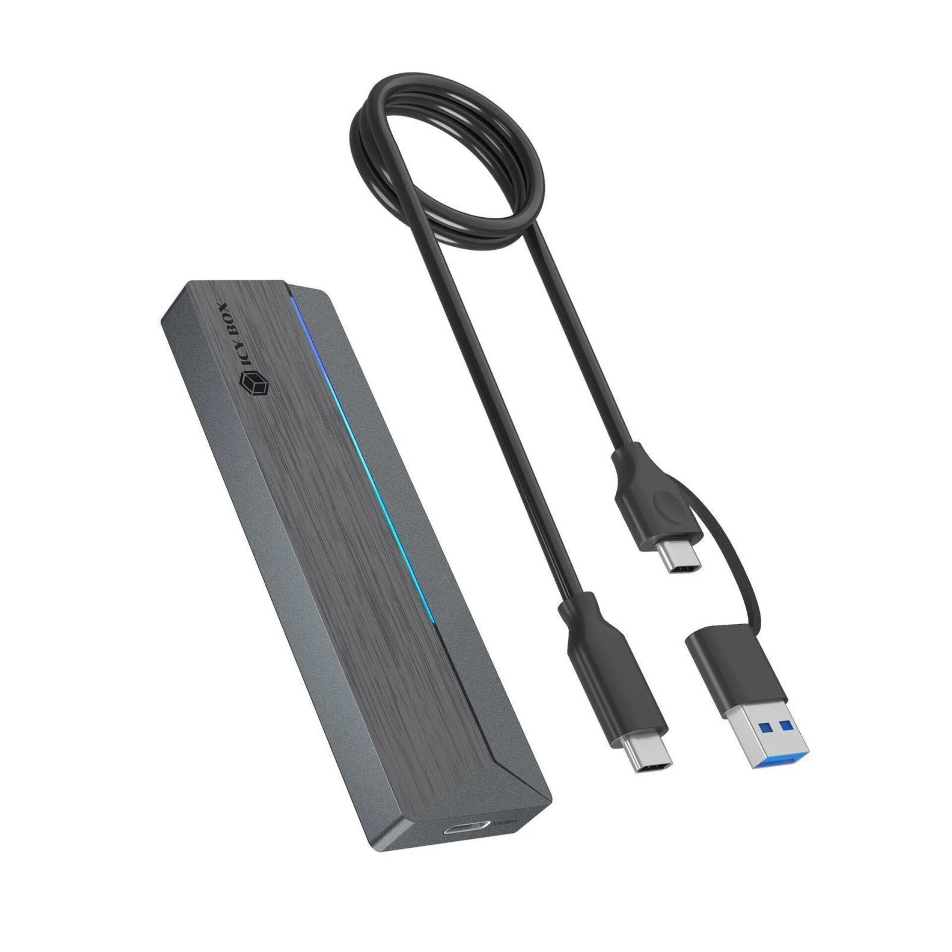 USB-C-Hub, USB-C zu HDMI Adapter, externes Dock, Aluminiumgehäuse, LED-Anzeige