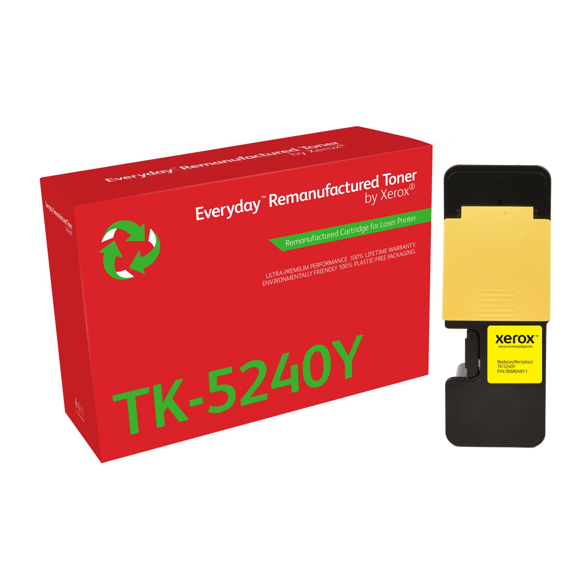 Toner, Remanufactured, TK-5240Y, Laser printer, Kassette