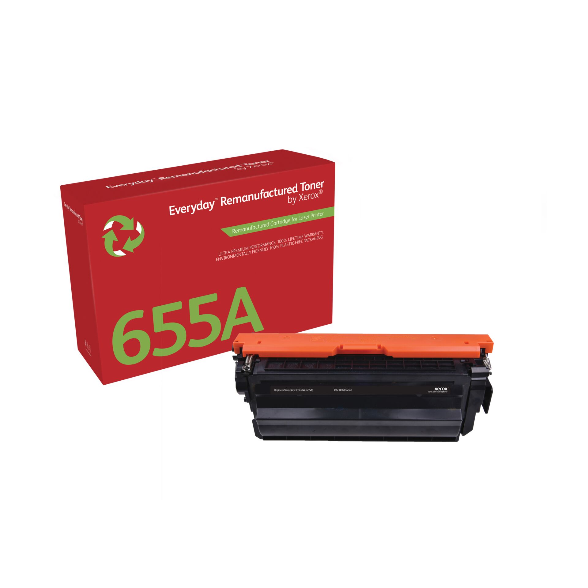 Tonerpatrone, Laserdrucker, Aufbereitet, Orangene Tonerabdeckung, 655A