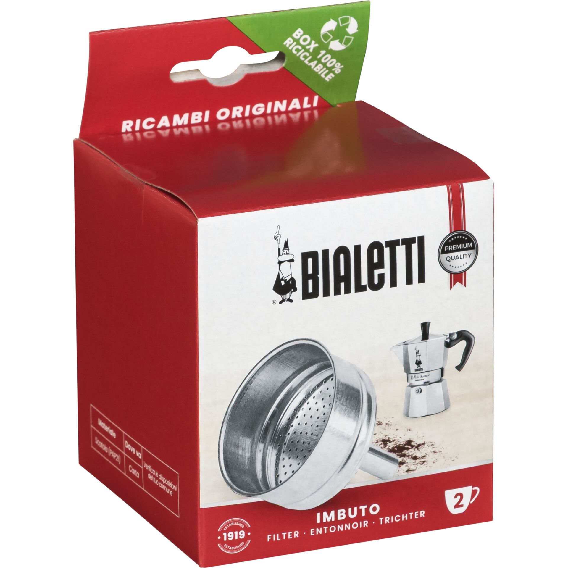Kaffeekocher-Zubehör, Moka-Filter, Edelstahl, Kaffeemaschine, Bialetti
