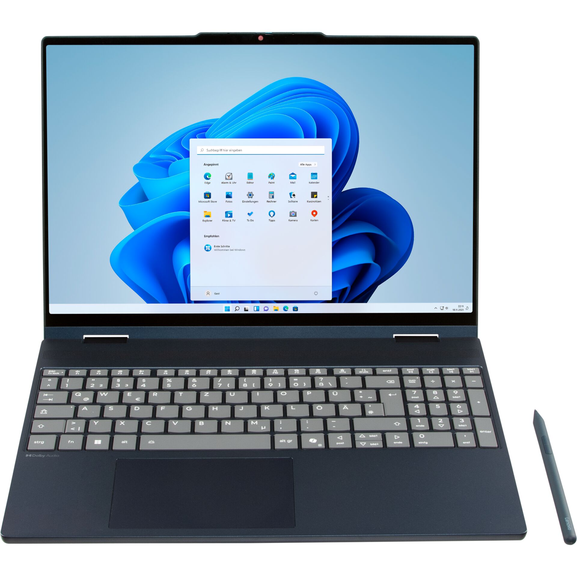 Laptop, Display, Bildschirm, Blau, Gerät, Laptop, Tastatur, Stift, Windows, Display
