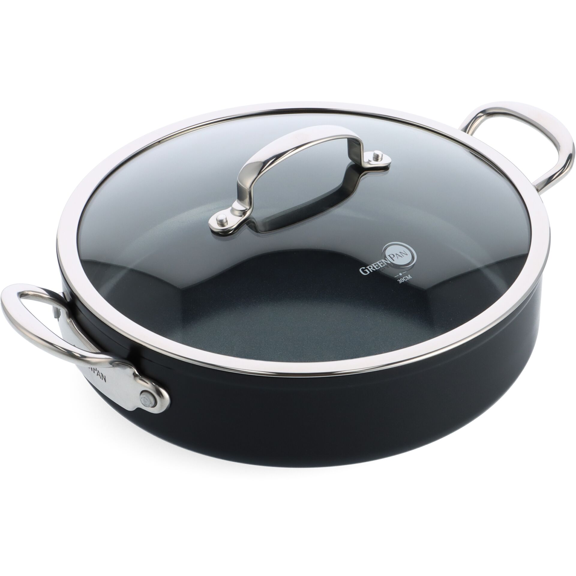 Topf, Pfanne, Glasdeckel, Antihaft, 30 cm