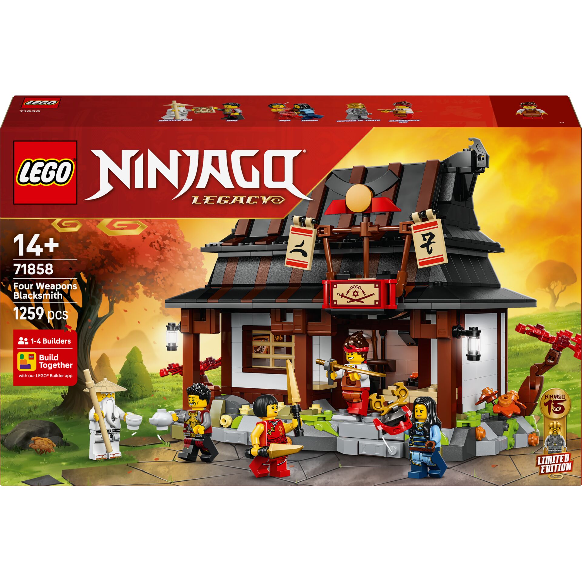 Lego Ninjago, Ninjago Legacy, Vier Waffen Schmied, Set 71858, 1259 Teile
