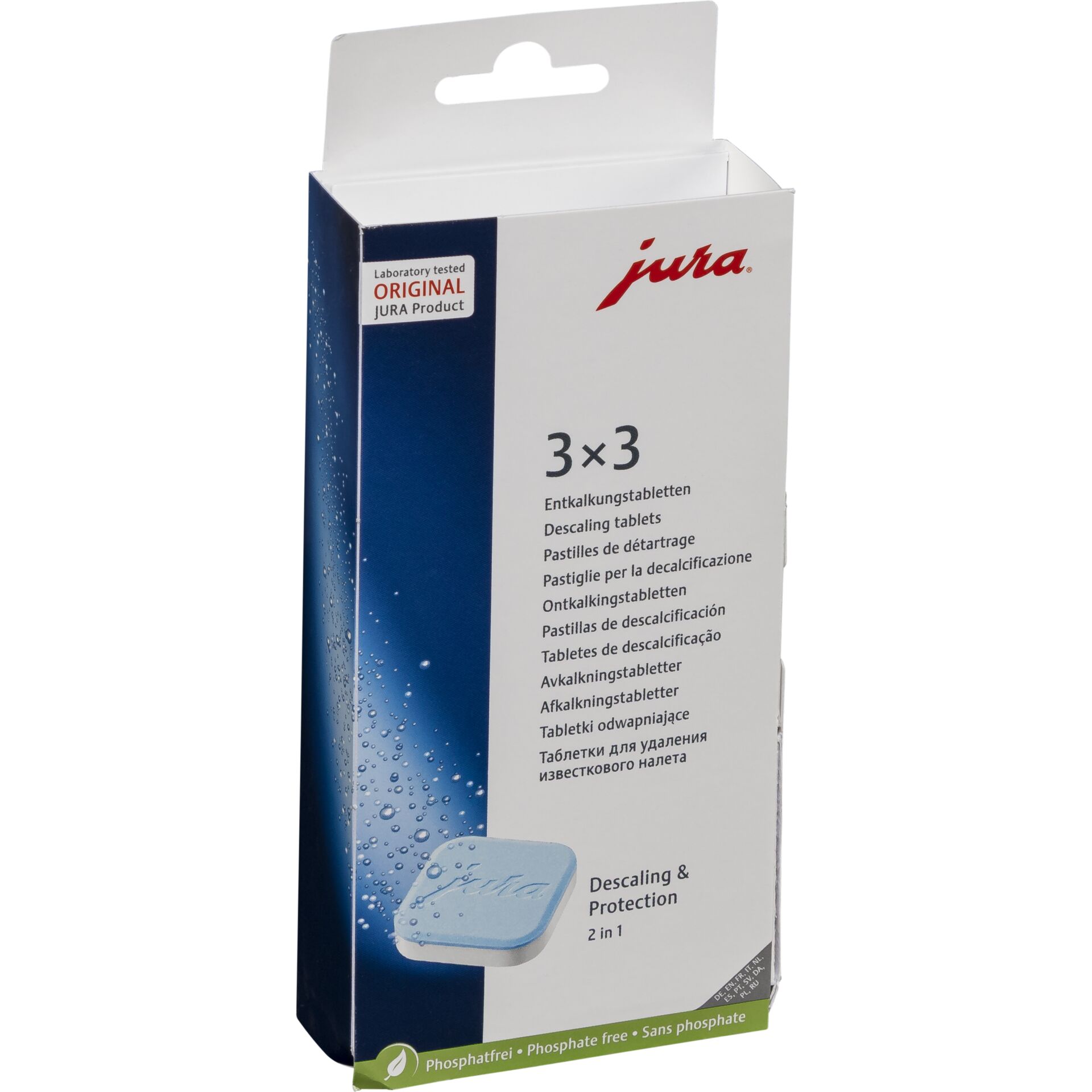 Descale-Tabletten, 3x3, Phosphatfrei, Entkalkung & Schutz, 2 in 1