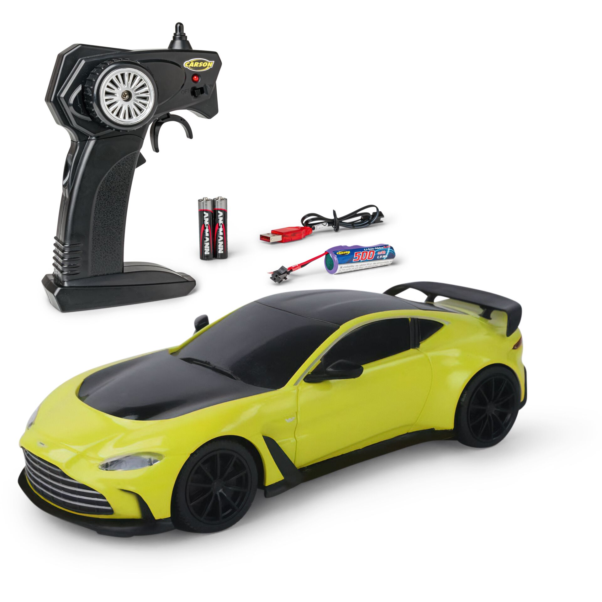 RC-Auto, Fernsteuerung, Batterie, Auto-Set, Gelb