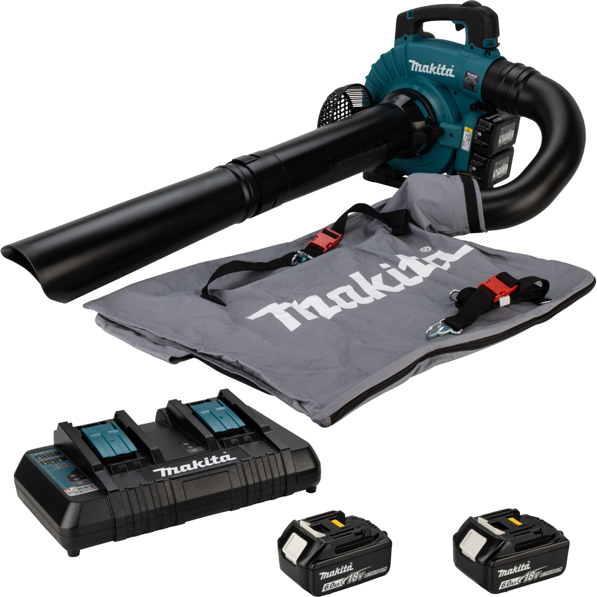 Akku-Laubbläser, Bläser, Birnenförmige Düsen, Makita, Blue, Akkufan, Akkusatz, Laubbläser, Teileset, Makita