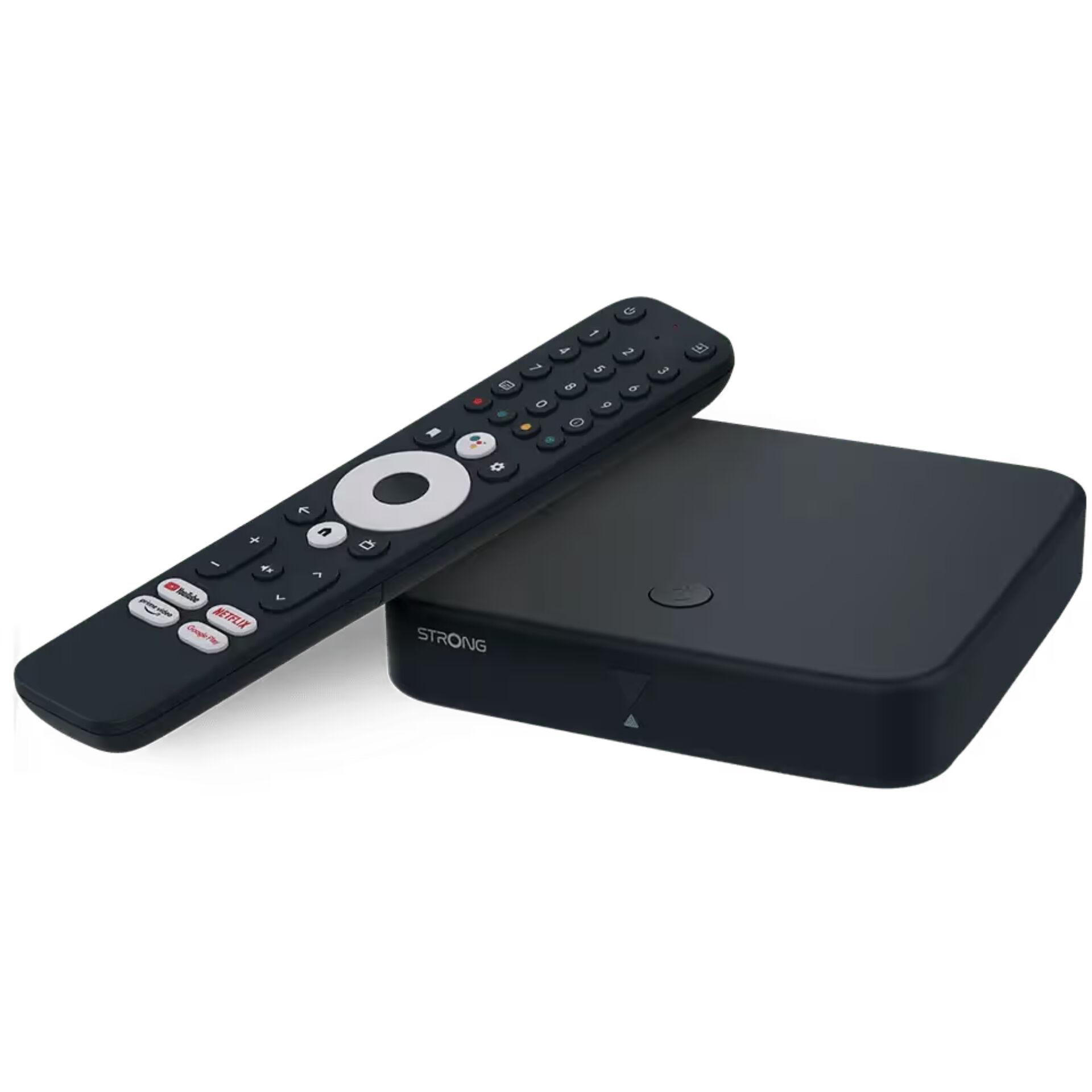Fernbedienung, Streaming-Box, Runder Navigationsring, HDMI-Box, Gehäuse schwarz