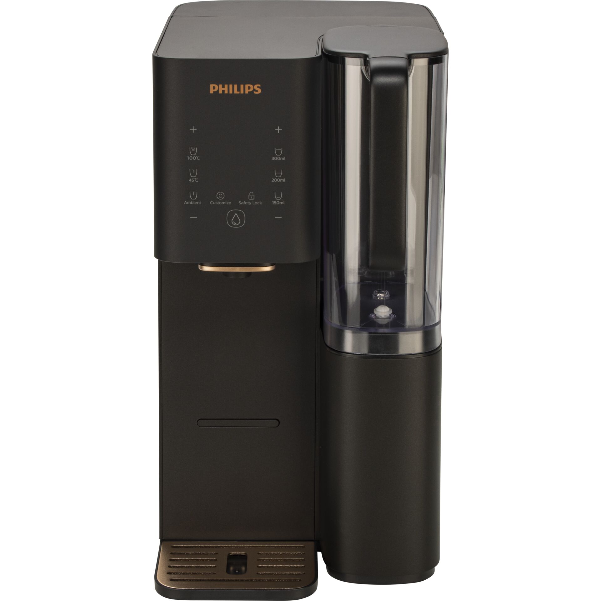 Kaffeemaschine, Espressoautomat, Schwarz, Wasserbehälter, Druckknopfsteuerung