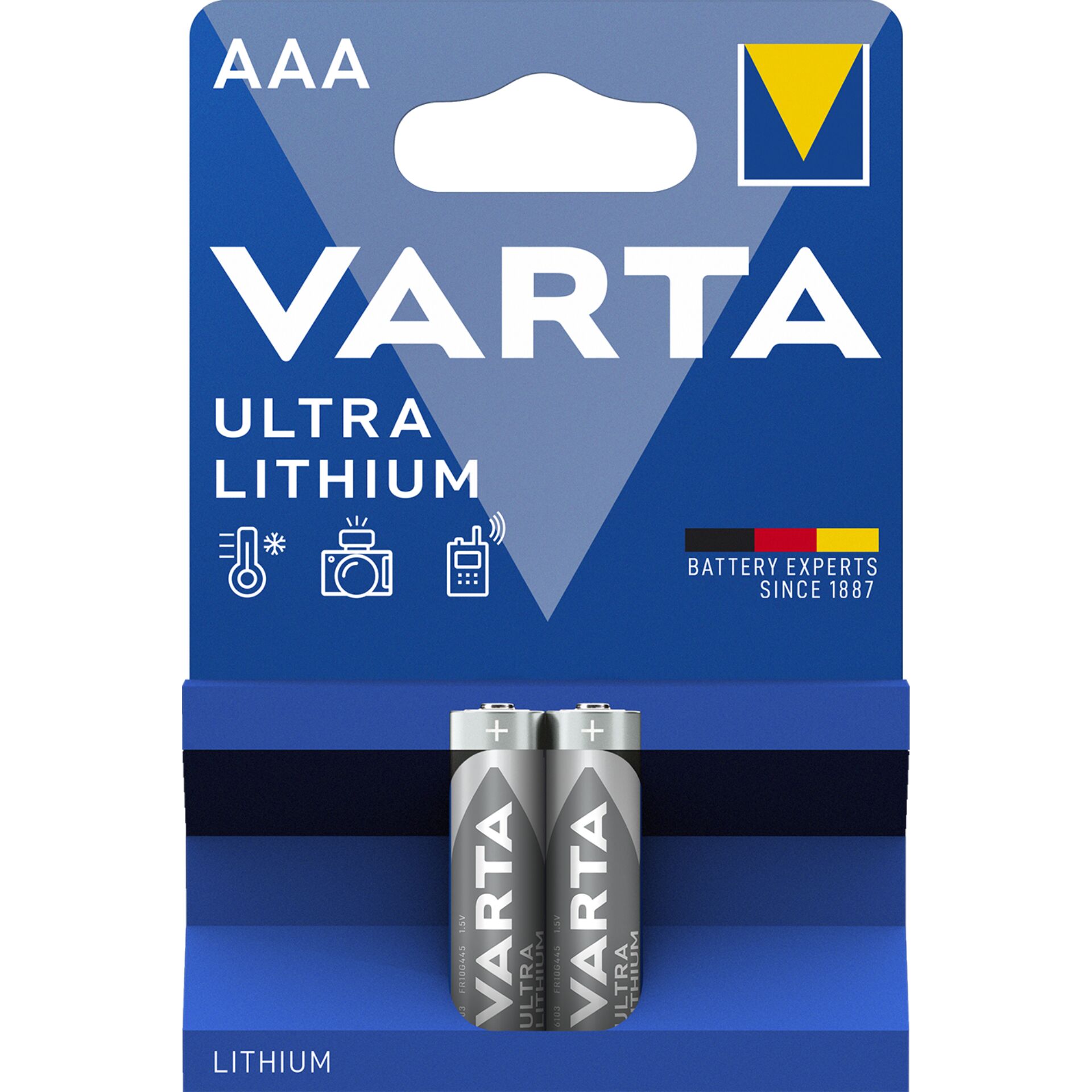 1x2 Varta Ultra Lithium Micro  AAA LR 03