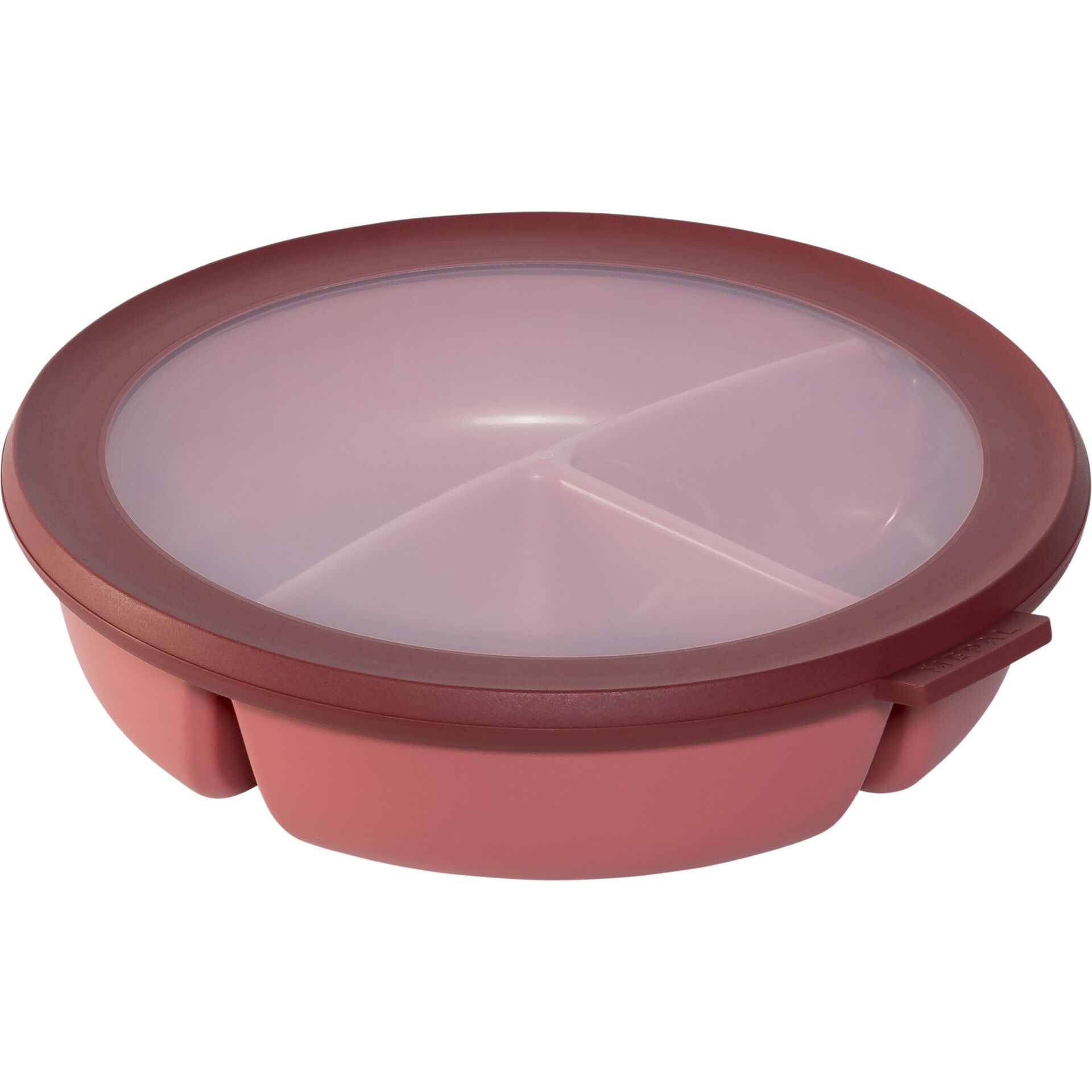 bento-Box, Lebensmittelbehälter, pink, Geteilte Fächer, Silikondeckel