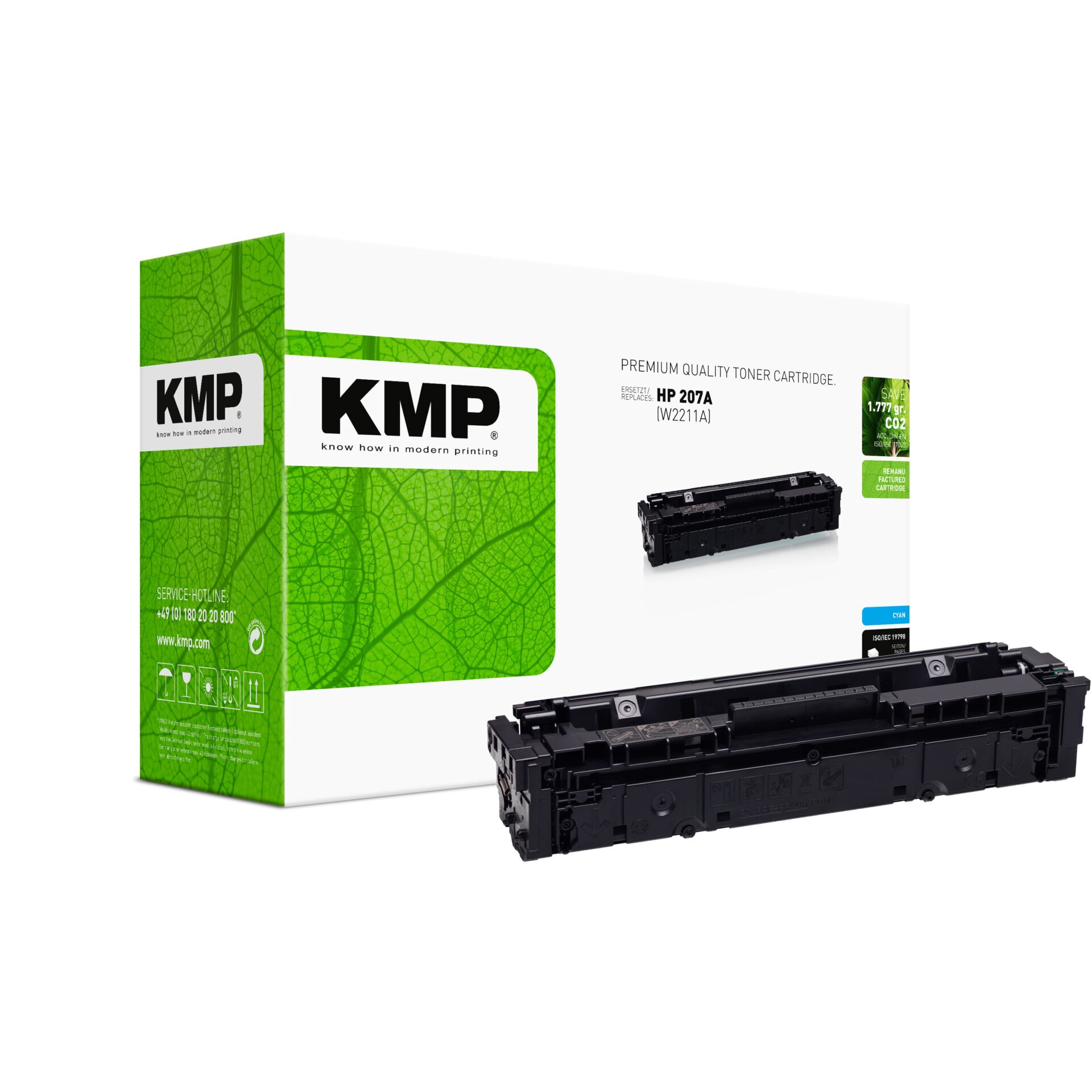 Tonerpatrone, Drucker-Toner, HP 207A, schwarzpatrone, KMP