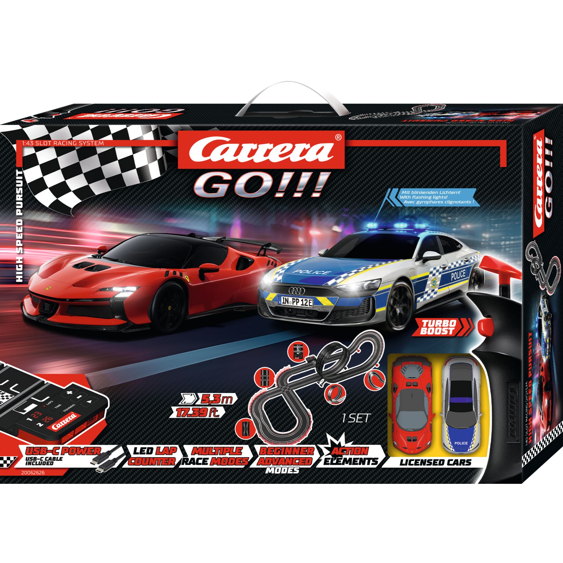 Rennwagen, Spielzeug, Polizeiwagen, Kartsystem, Turbo Boost