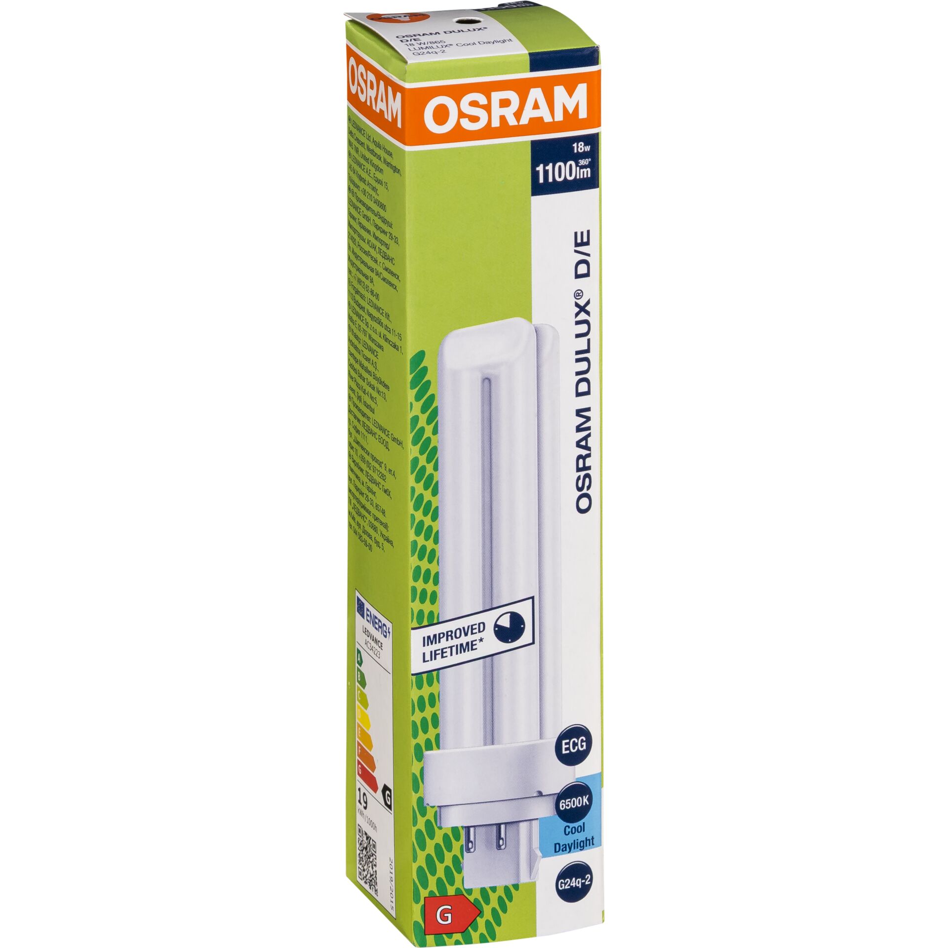 Glühlampe, Dulux D/E, Energiesparlampe, G24q-2, 6500K