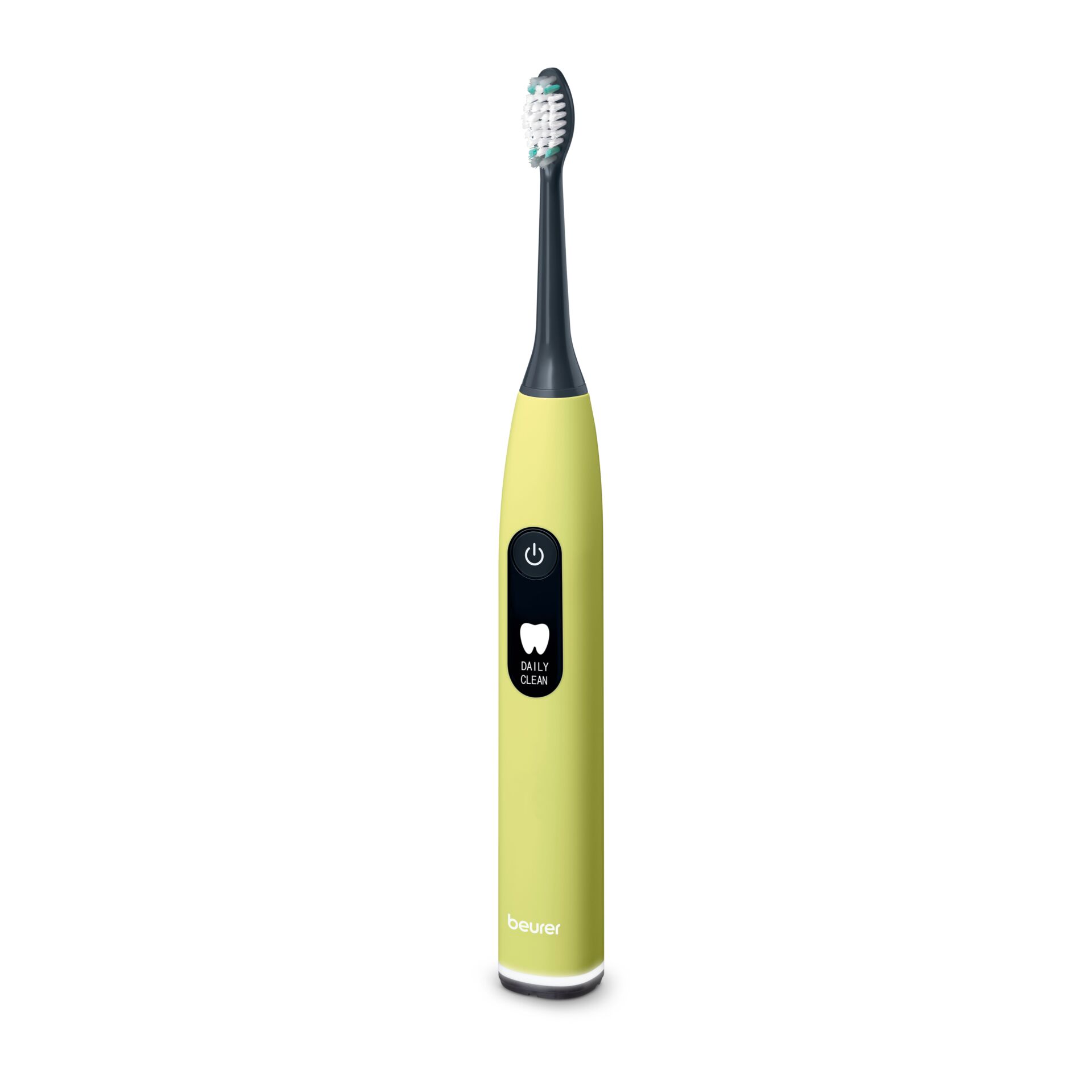 electric toothbrush, sonic toothbrush, gelb, verpackung, Beurer, Elektrische Zahnbürste, Schallzahnbürste, Schwarz-Grün, Daily Clean, Beurer