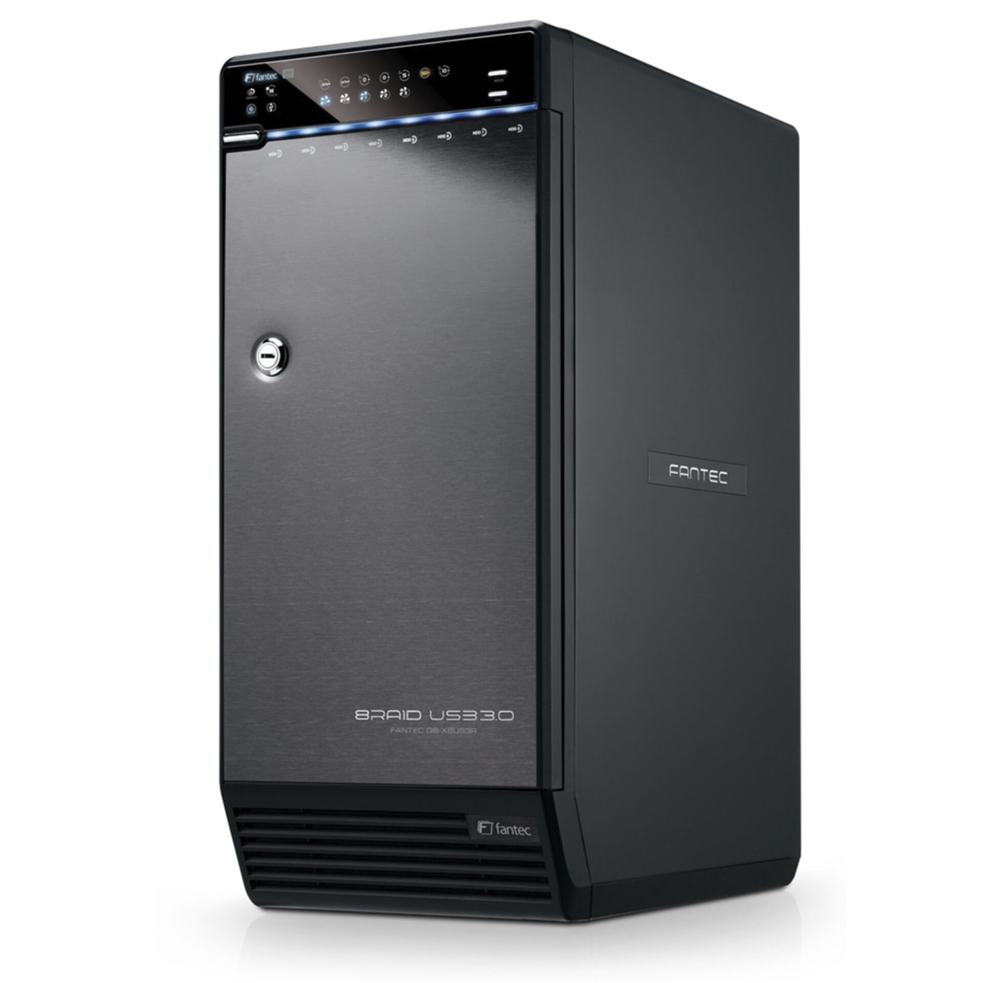 PC-Gehäuse, Brieftaschen-Optik, brushed metal front, USB 3.0, FenTec branding
