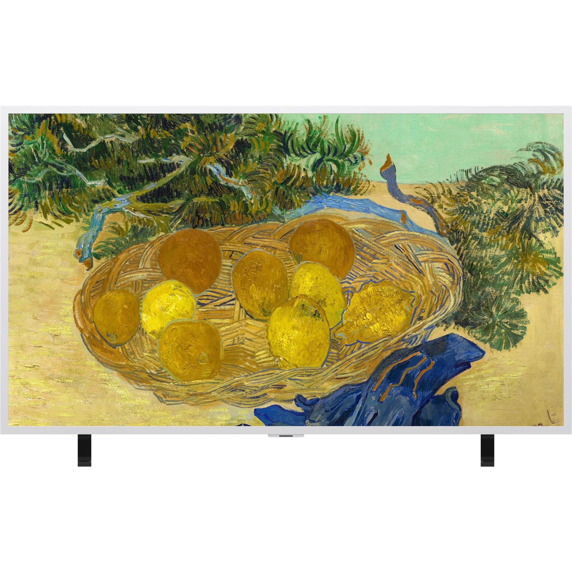 korb, zutatenkorb, zitronen, malerei, kunst