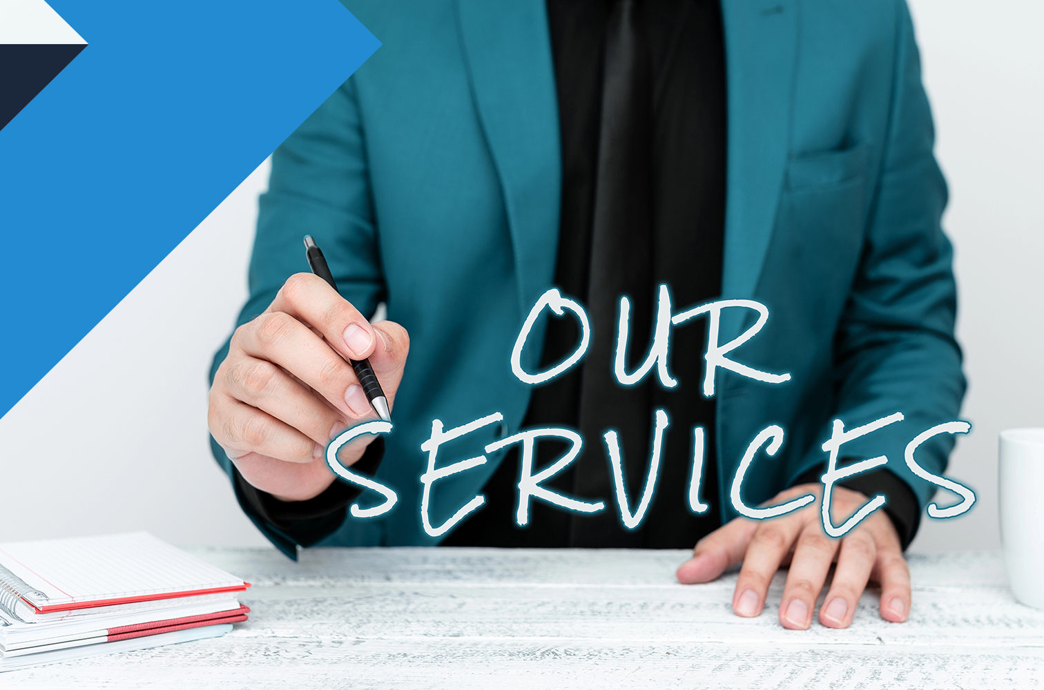 service, Handschrift, Büro, Notizbuch, blauer Blazer