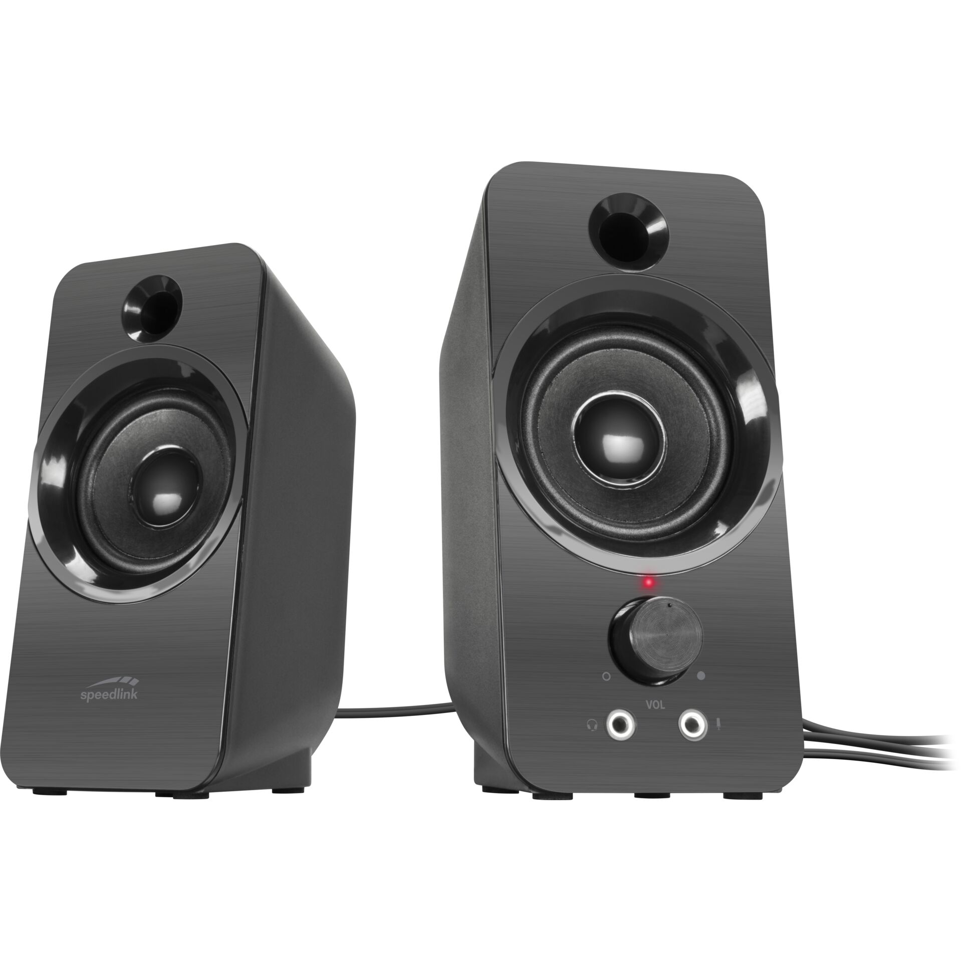 Lautsprecher, Lautsprecherbox, 2.0 PC-Lautsprecher, Schwarz, Kabelgebunden